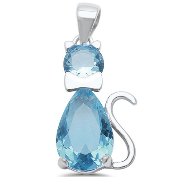 Halo Infinity Shank Heart Promise Ring Simulated Aquamarine Round CZ 925 Sterling Silver Blue Apple Co